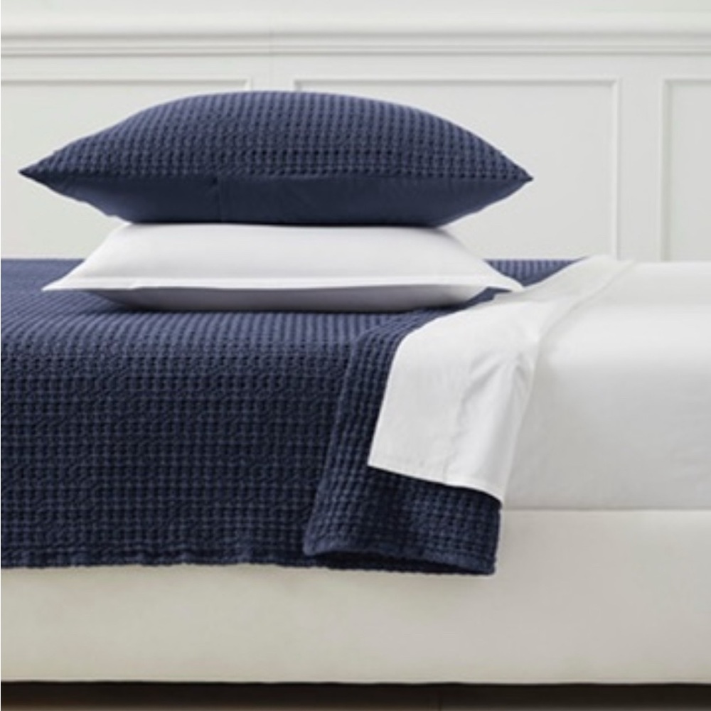 Serena & Lily Blue and White Quilted Bedding Set